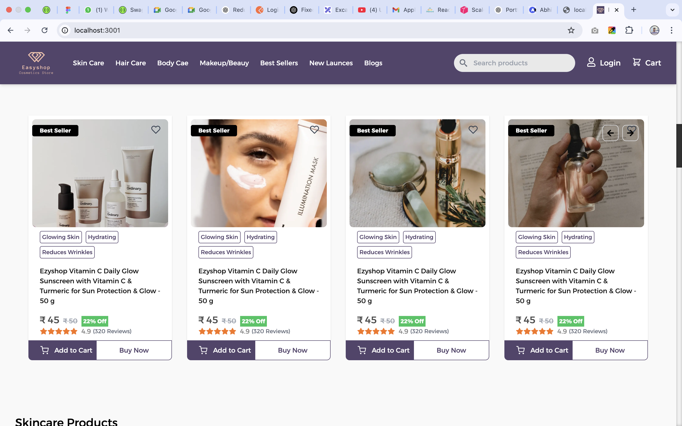 Easy Shop Cosmetic Website