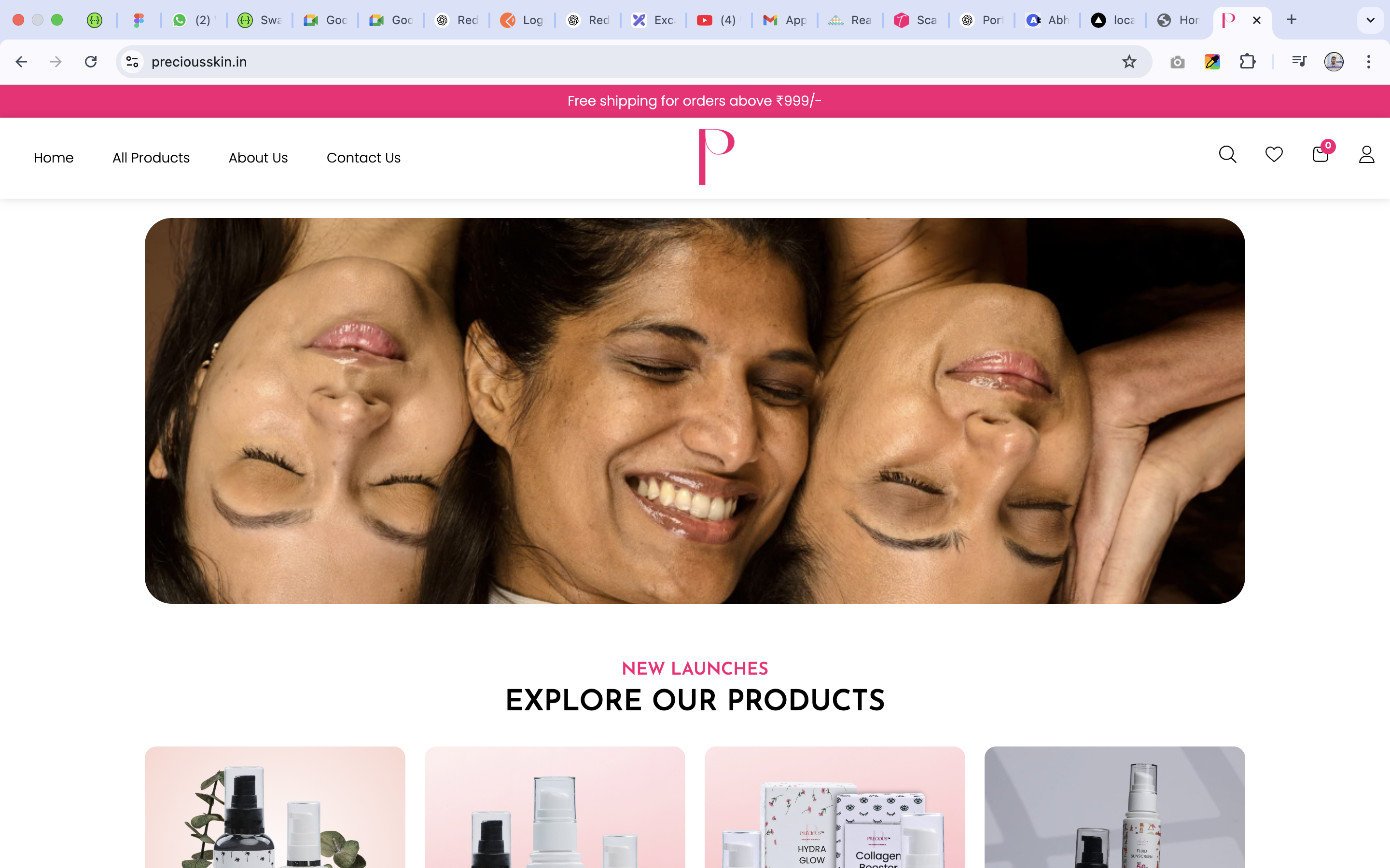 Precious Skincare Website